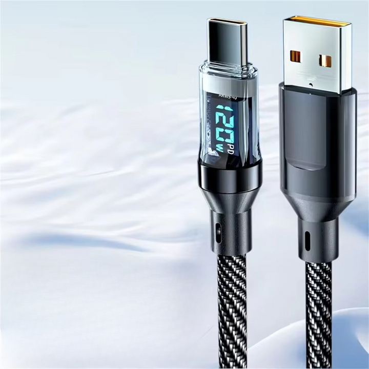 Kalsten | SuperCharge 120W Type-C Fast Charging Cable with LED Display