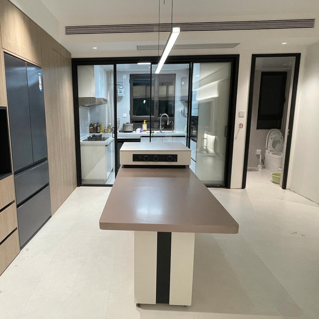 Linear Pendant Light Metal 39 in Adjustable Kitchen Island LED Warm White 3000K-6000K Modern Dining Room Hanging Lamp | Kalsten