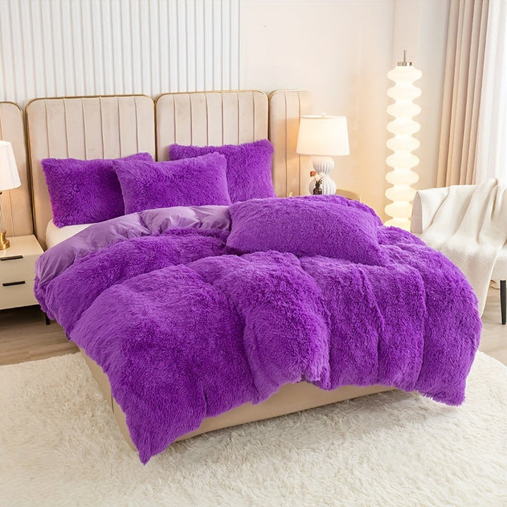 Ultra Soft Plush Duvet Cover Set with Zipper - Luxury & Comfort Kalsten