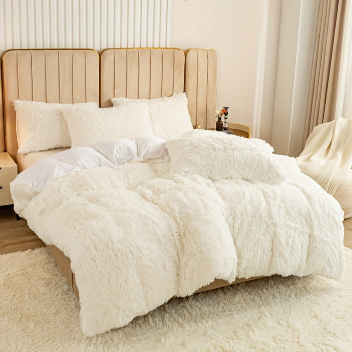 Ultra Soft Plush Duvet Cover Set with Zipper - Luxury & Comfort Kalsten