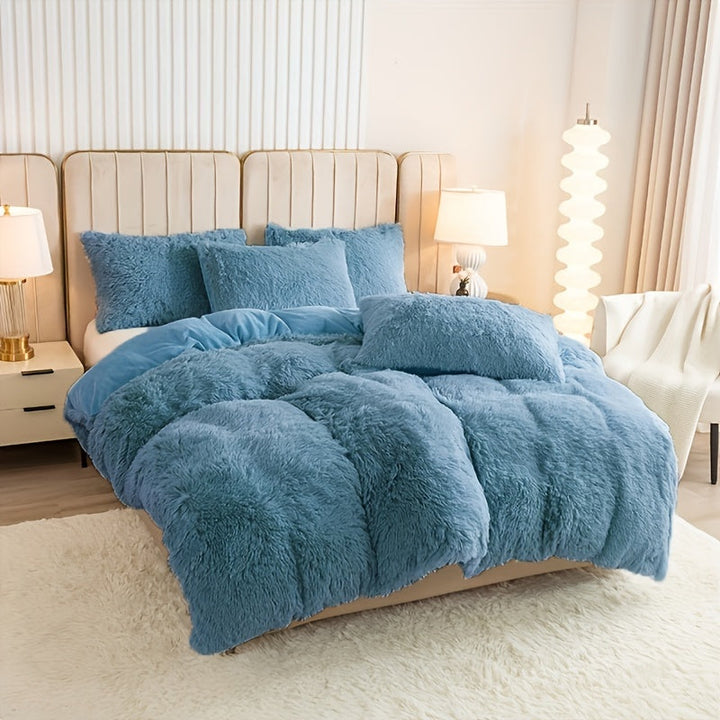 Ultra Soft Plush Duvet Cover Set with Zipper - Luxury & Comfort Kalsten