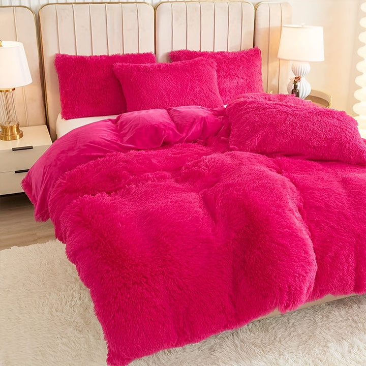 Ultra Soft Plush Duvet Cover Set with Zipper - Luxury & Comfort Kalsten
