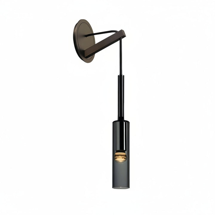 LED Wall Sconce Light – Nordic Smoked Glass Copper (42x7cm / 16.5x2.8in) | Kalsten