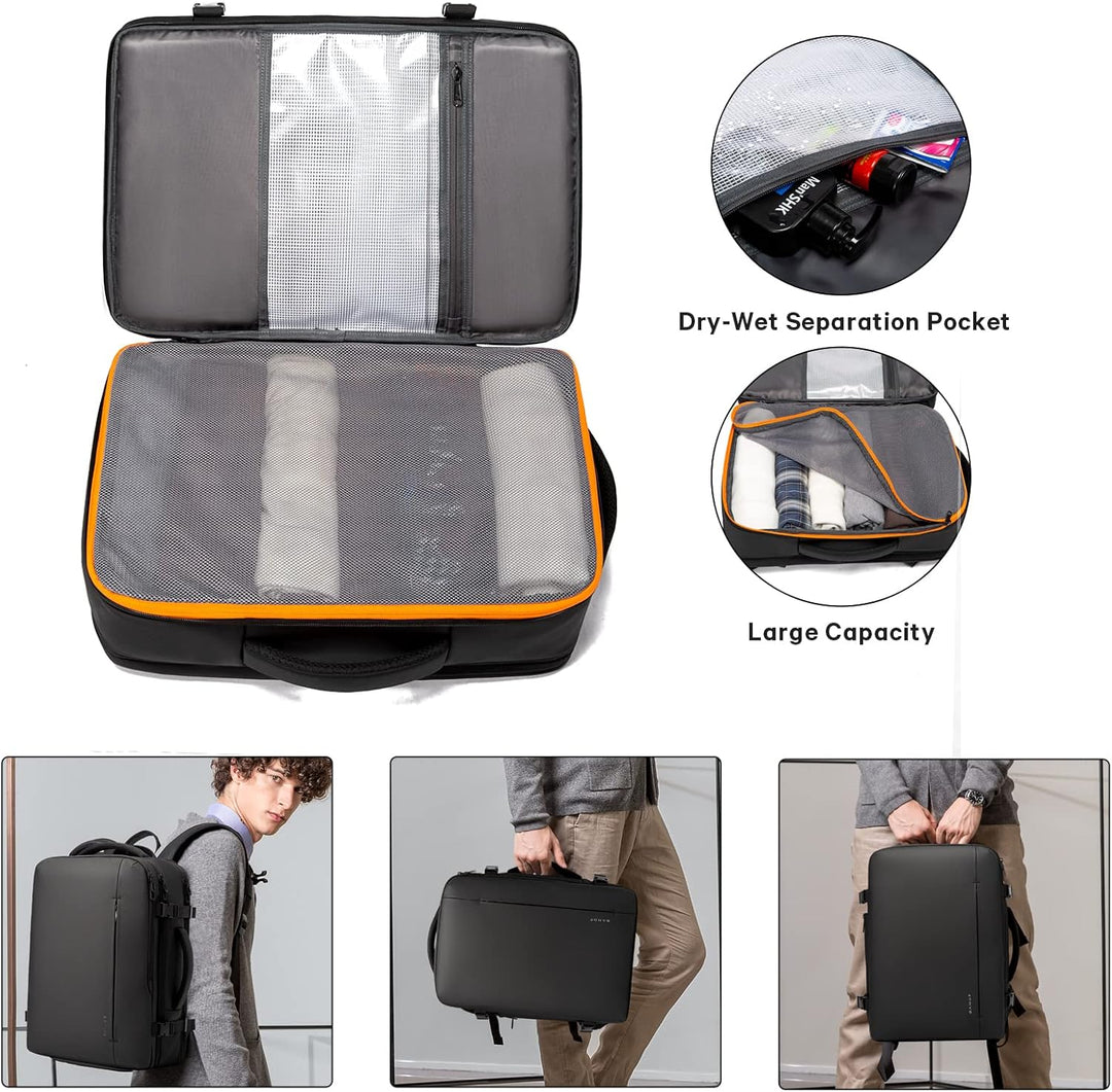 Expandable 26–45L Waterproof Travel Backpack with Laptop Sleeve & Duffle Carry | Kalsten