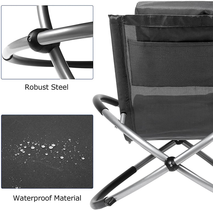 Relax lounger deck chair swinging lounger foldable | Kalsten