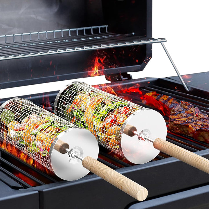 Kalsten | Premium Grill Baskets | Stainless Steel BBQ Tool for Outdoor Cooking