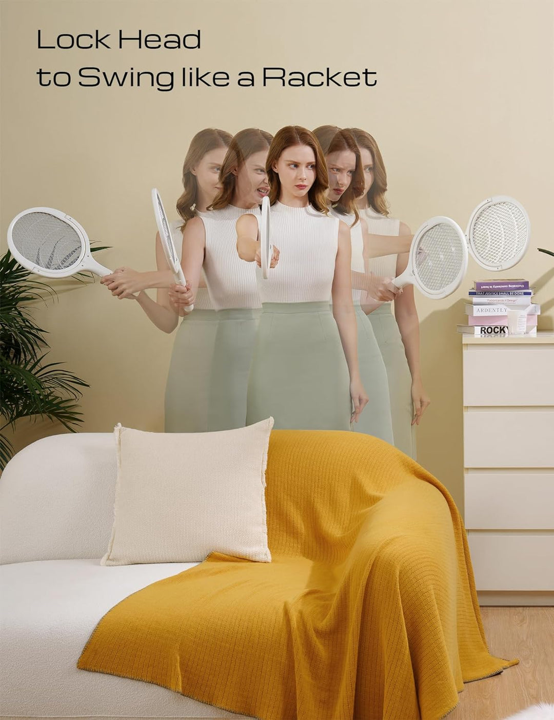 Flexible Fly Racket - Rechargeable Electric Fly Swatter Noxord