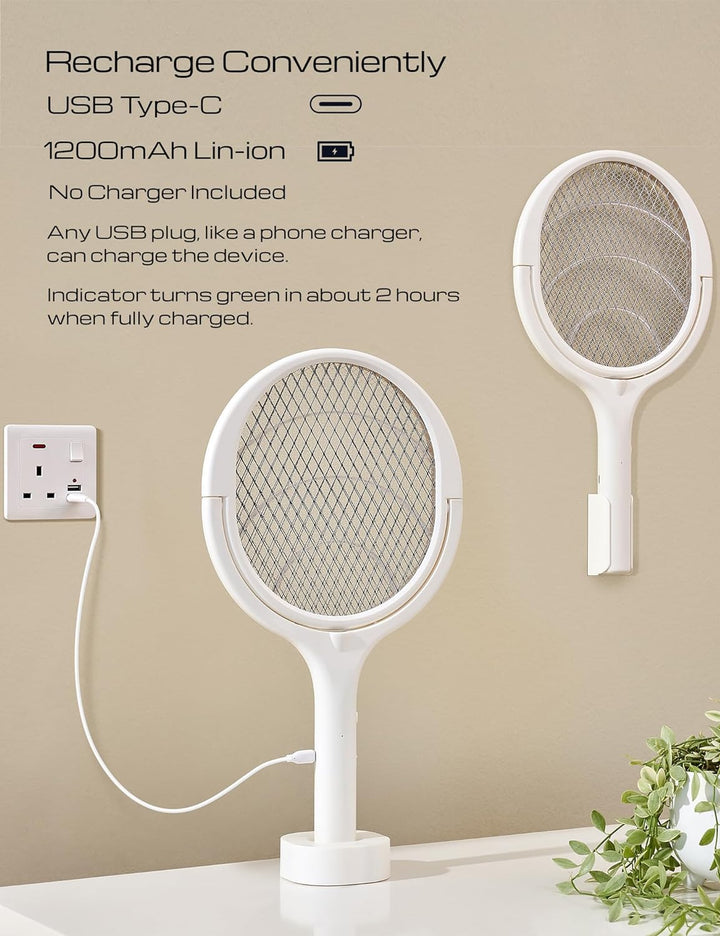 Flexible Fly Racket - Rechargeable Electric Fly Swatter Noxord