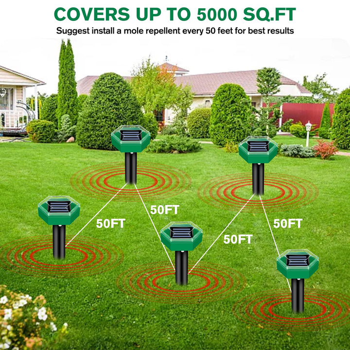 Kalsten | Ultrasonic Mole Repellent 4 Pack