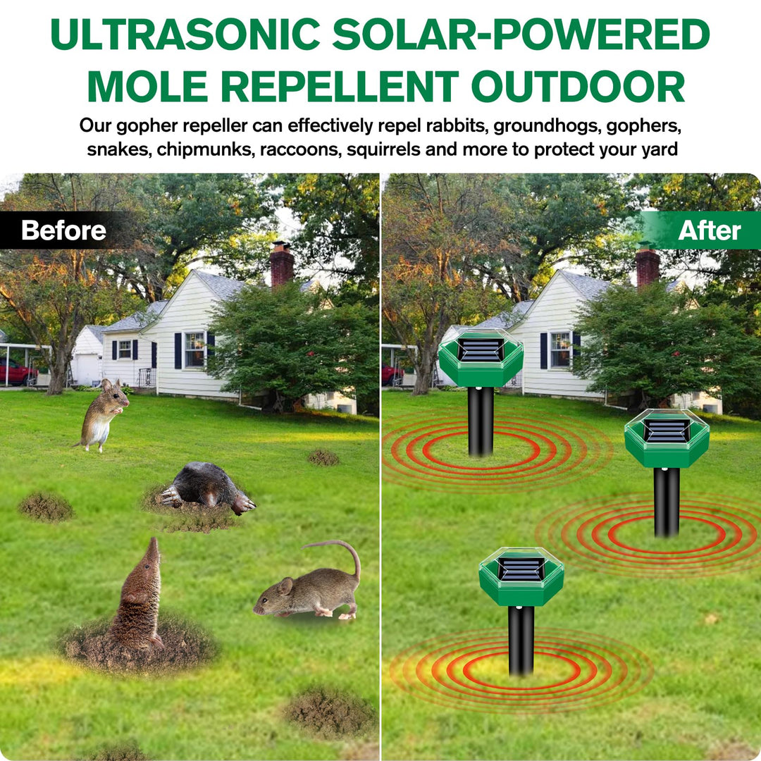 Kalsten | Ultrasonic Mole Repellent 4 Pack