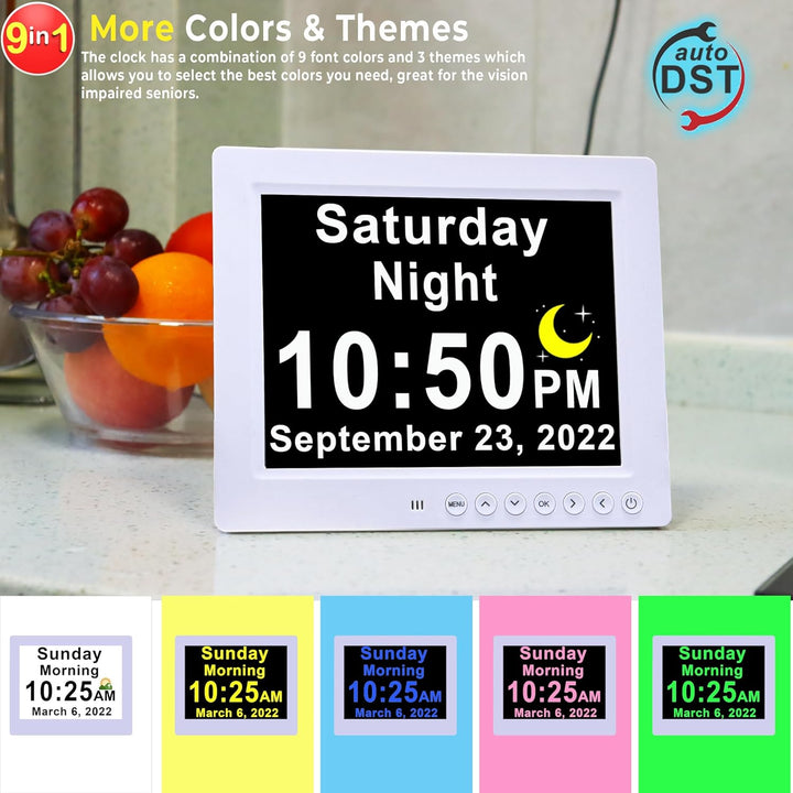 Kalsten | 11.5-Inch Digital Calendar Day Clock with 19 Reminders – Claryon