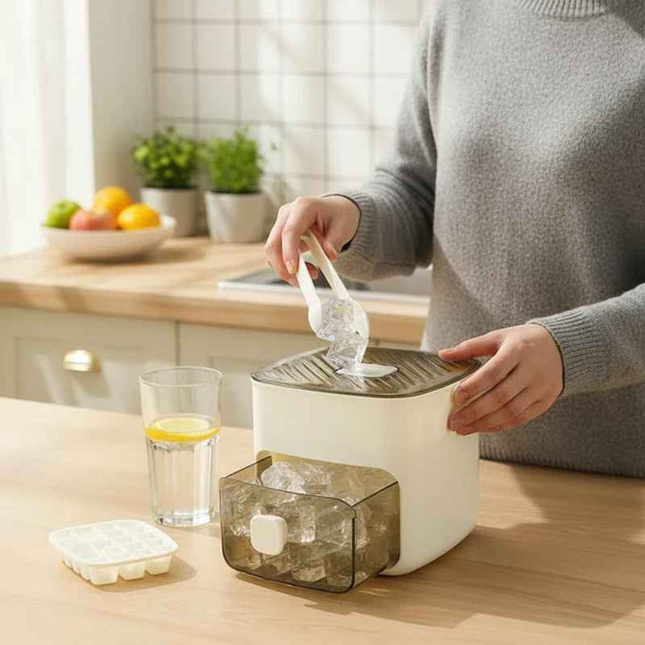 FreezeNinja — Perfect ice cubes at the push of a button for stress-free refreshment and impeccable freshness! | Kalsten