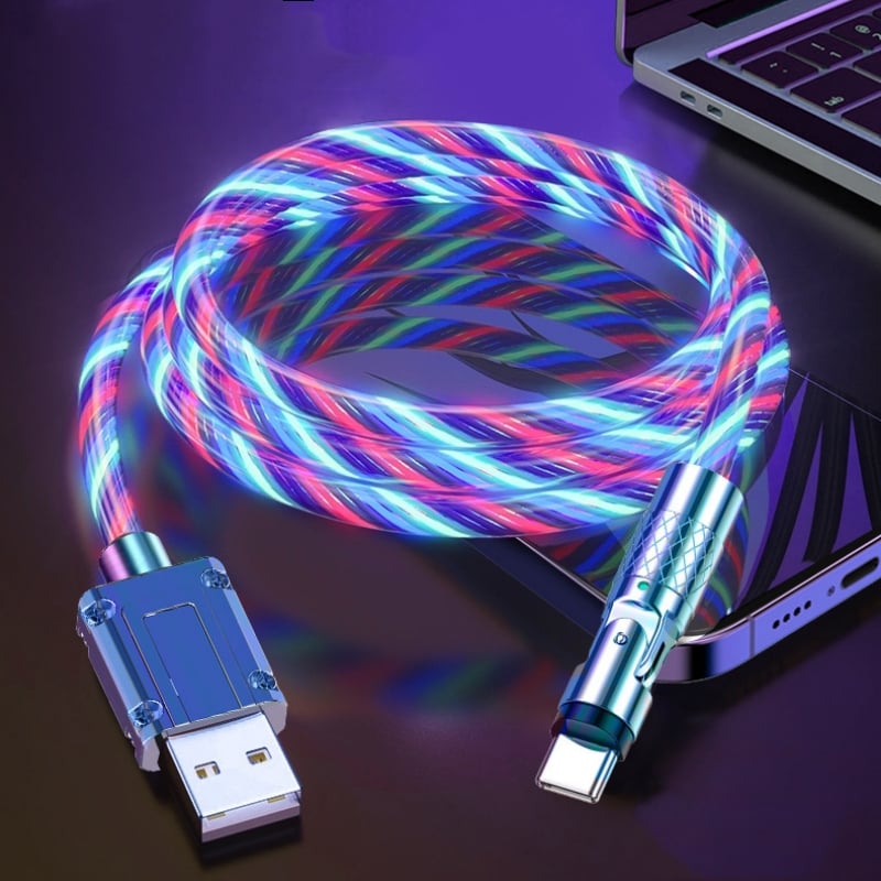 Kalsten | Magnetic Charging Cable | 540° Rotating Connector | Fast Charge with LED Glow