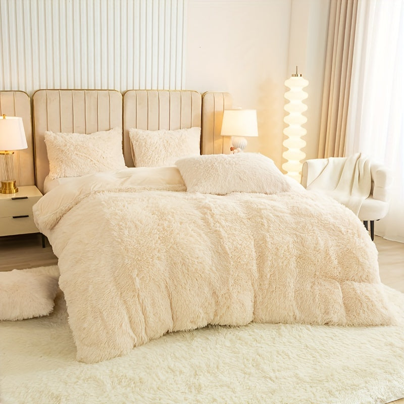 Ultra Soft Plush Duvet Cover Set with Zipper - Luxury & Comfort Kalsten