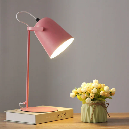 Nordic Macaron Color Creative Iron Bucket Design Light Table Lamp | Noxord