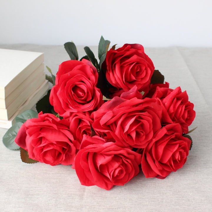 Lifelike Silk Rose Bouquet