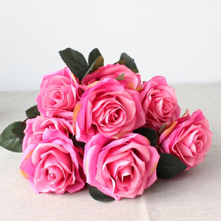 Lifelike Silk Rose Bouquet