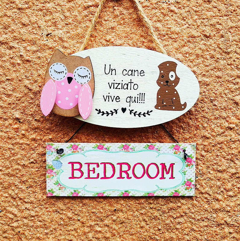 Decorative Wooden Animal Theme Wall Hanger Signal