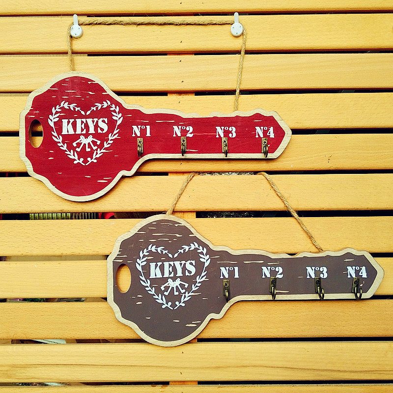 Vintage Key-shaped Wall Hook Rack