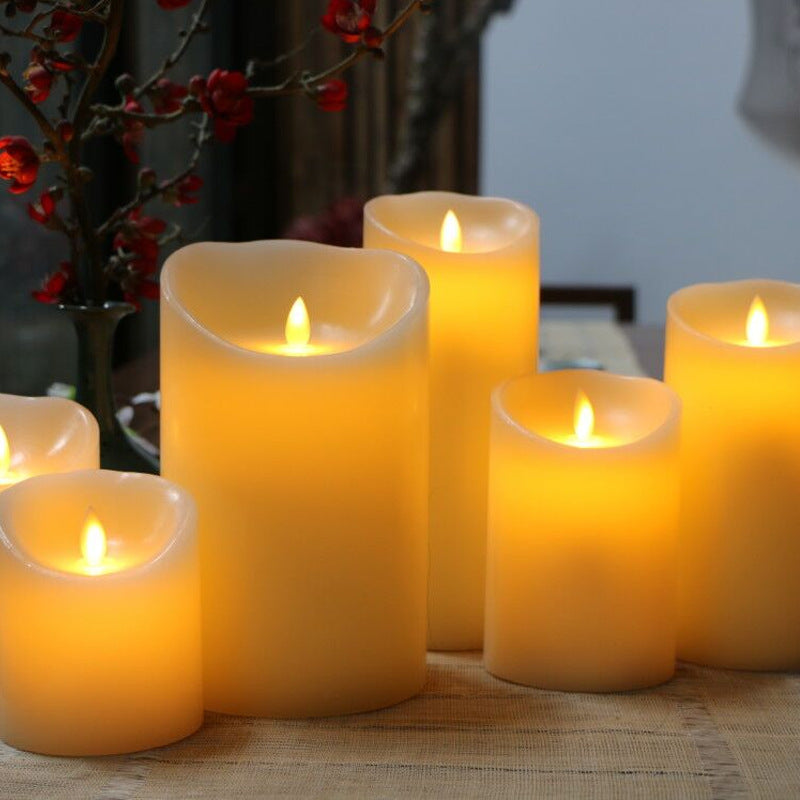 Battery-Operated Real-Wax Flameless Pillar Candle Set with Timer and Remote Control Kalsten