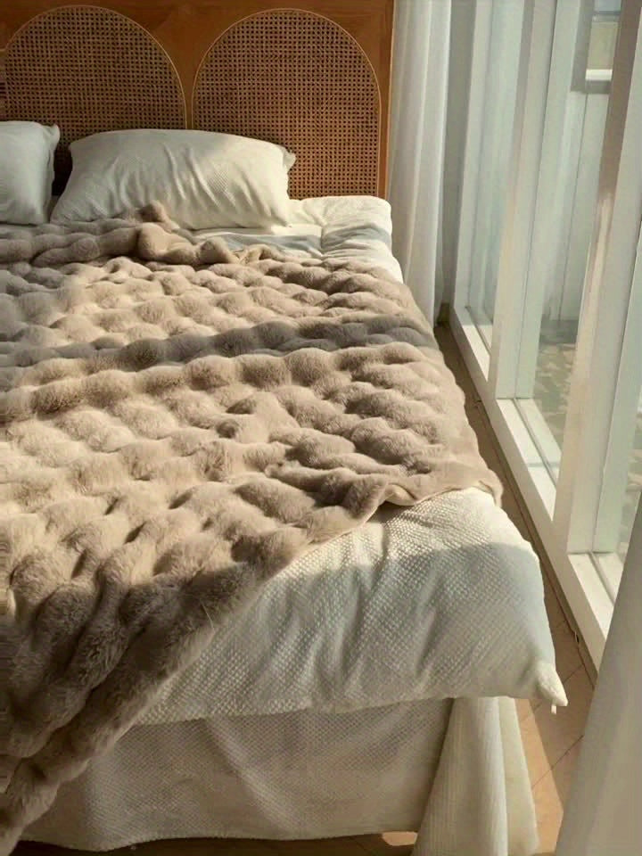 Elegant Rabbit Fleece Blanket - Luxury and Durable Noxord