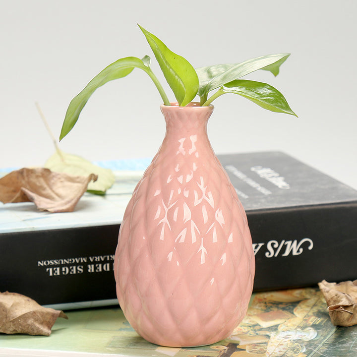 Decorative Textured Ceramic Flower Vase Kalsten