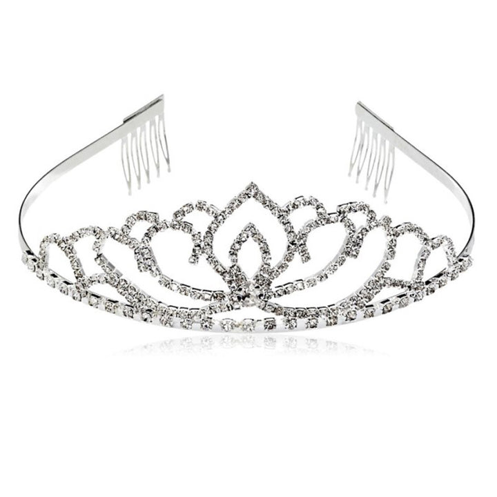Ladies Elegant Rhinestone Tiara with Floral Design Kalsten