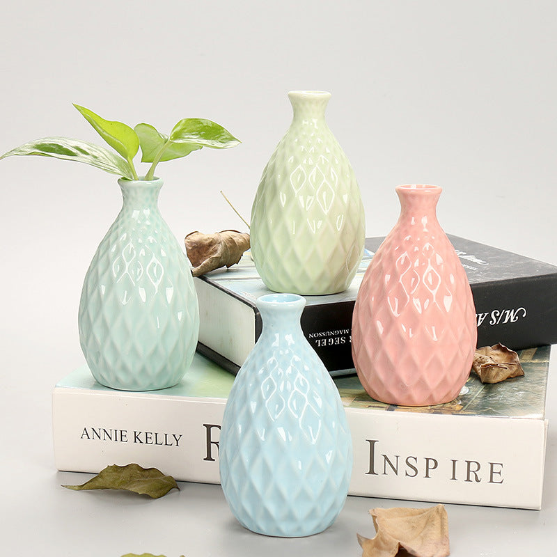 Decorative Textured Ceramic Flower Vase Kalsten