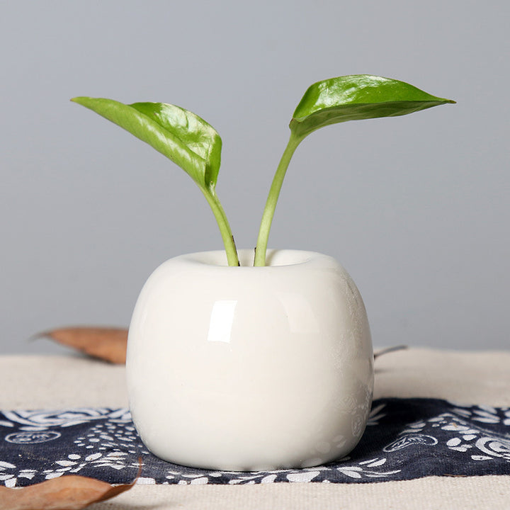 Artistic Ceramic Apple-Shaped Planter Kalsten