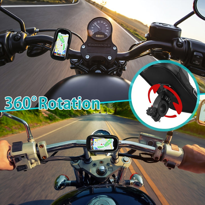 Kalsten | Waterproof Phone Holder for Bike and Motorcycle – 360° Rotatable and Suitable for 4.5–6.4 inch