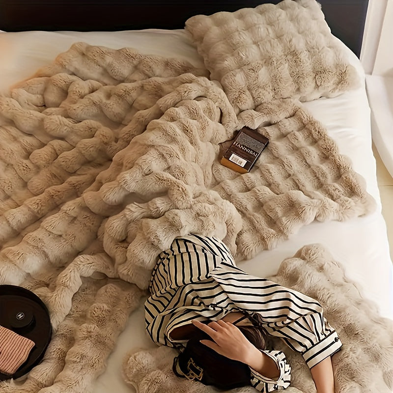 Elegant Rabbit Fleece Blanket - Luxury and Durable Noxord