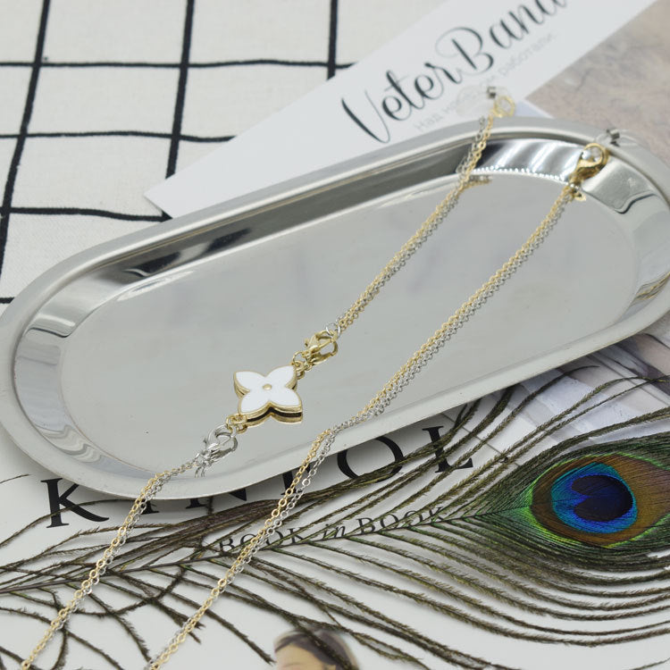 Dual-Layered Floral Pendant Necklace Kalsten