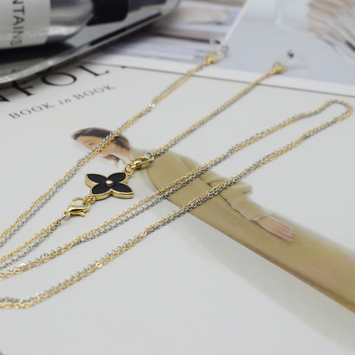 Dual-Layered Floral Pendant Necklace Kalsten