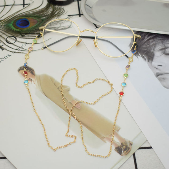 Elegant Gemstone Eyewear Chain Kalsten
