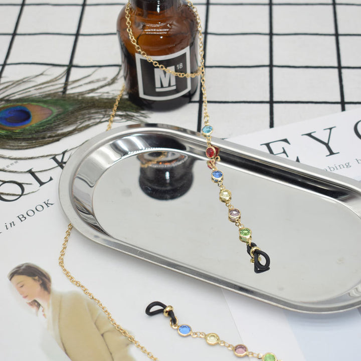 Elegant Gemstone Eyewear Chain Kalsten