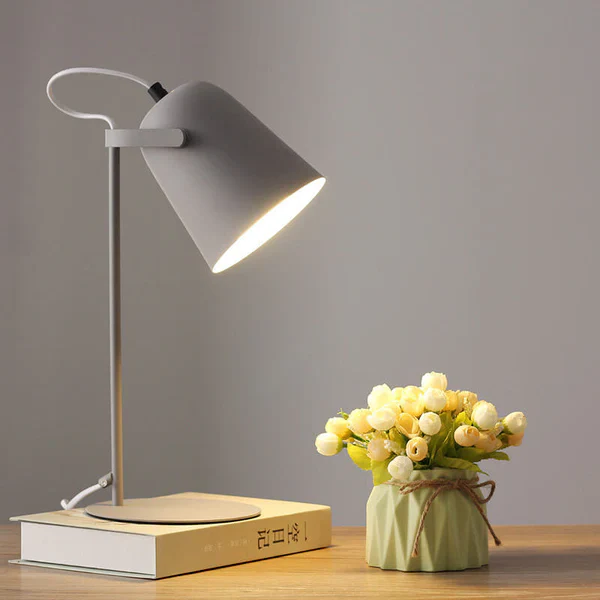 Nordic Macaron Color Creative Iron Bucket Design Light Table Lamp | Noxord