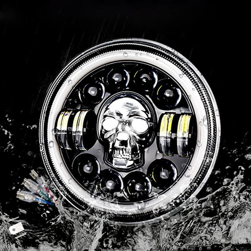 Noxord | 7 Inch Skull LED Headlight