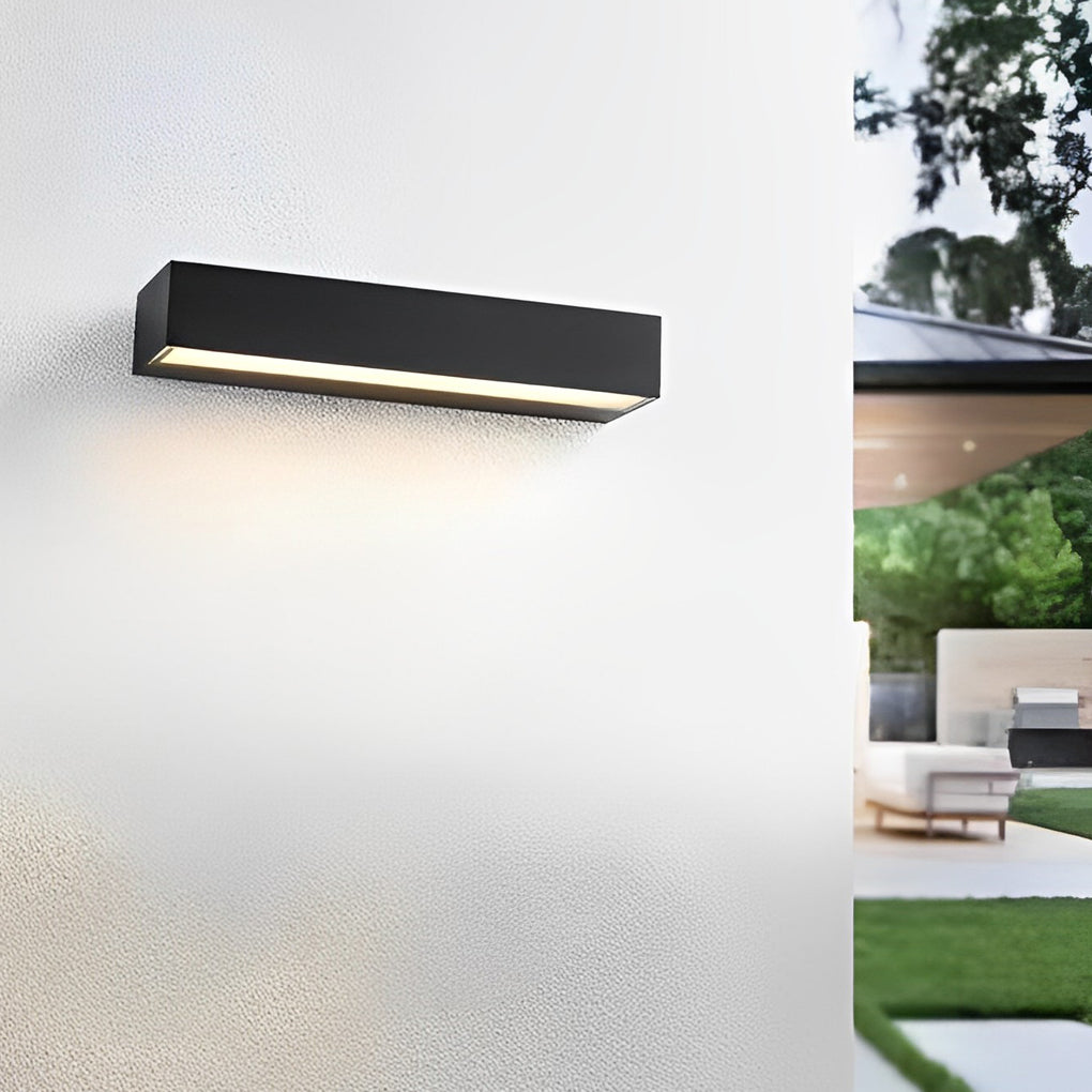 Minimalist Strip Waterproof LED Black Modern Outdoor Wall Washer Light | Kalsten