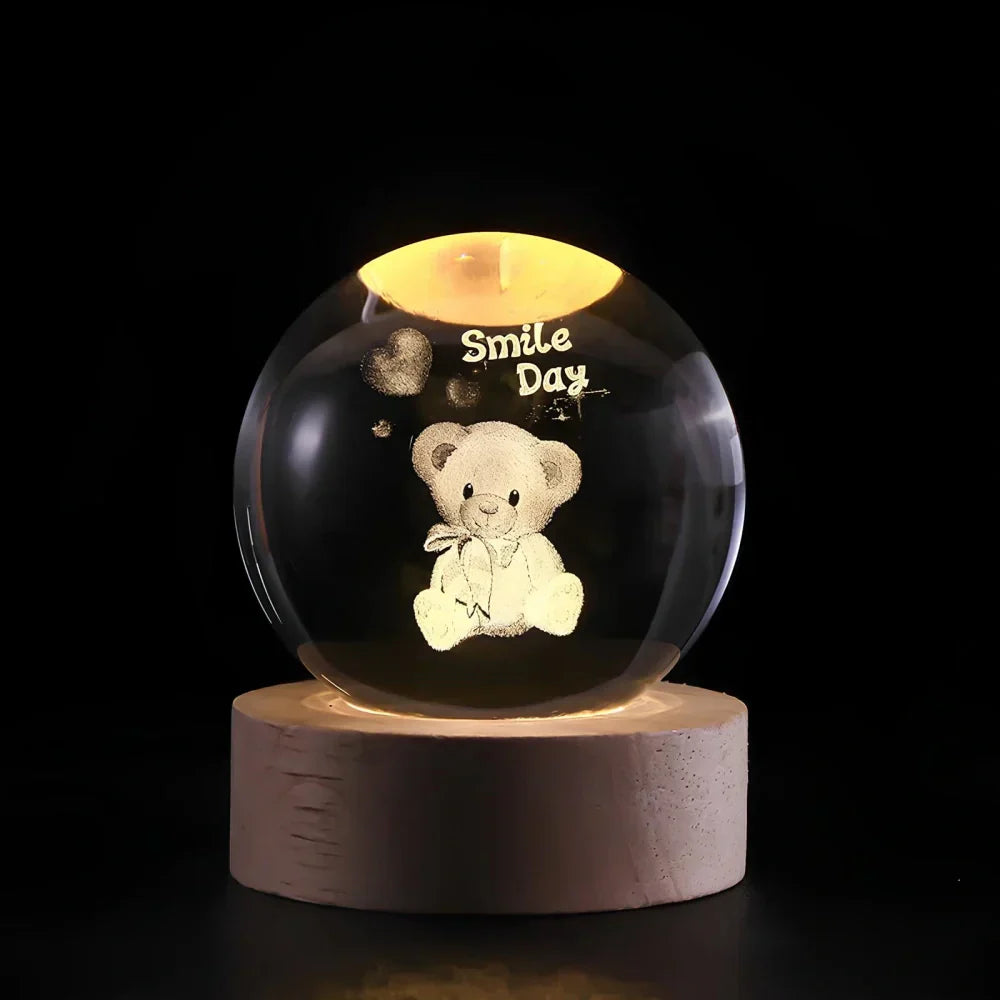 3D Crystal Ball LED Night Light