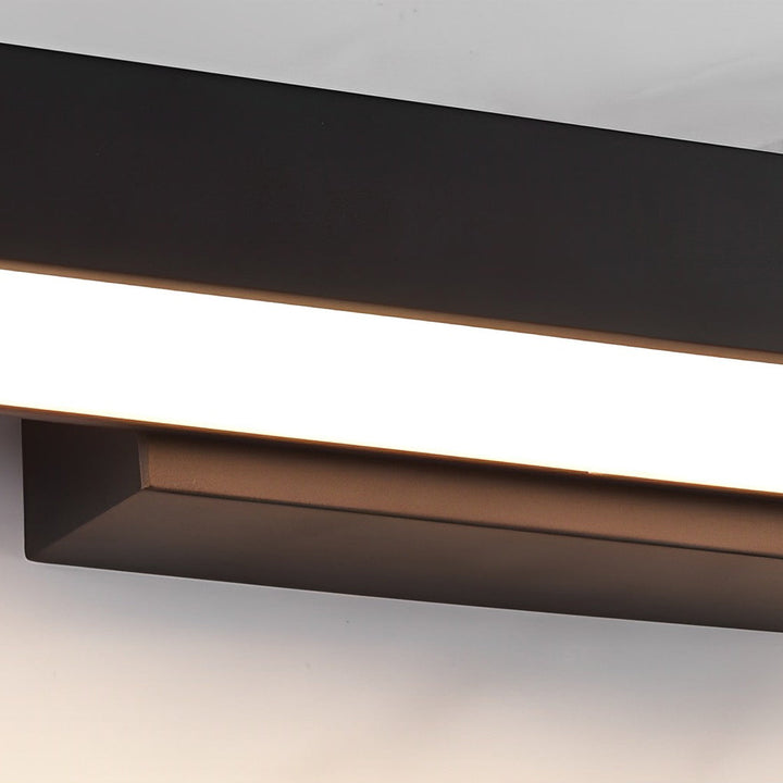 Outdoor Motion Sensor Black Rectangle Wall Light | Kalsten
