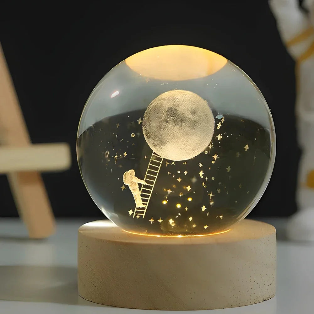 3D Crystal Ball LED Night Light Noxord