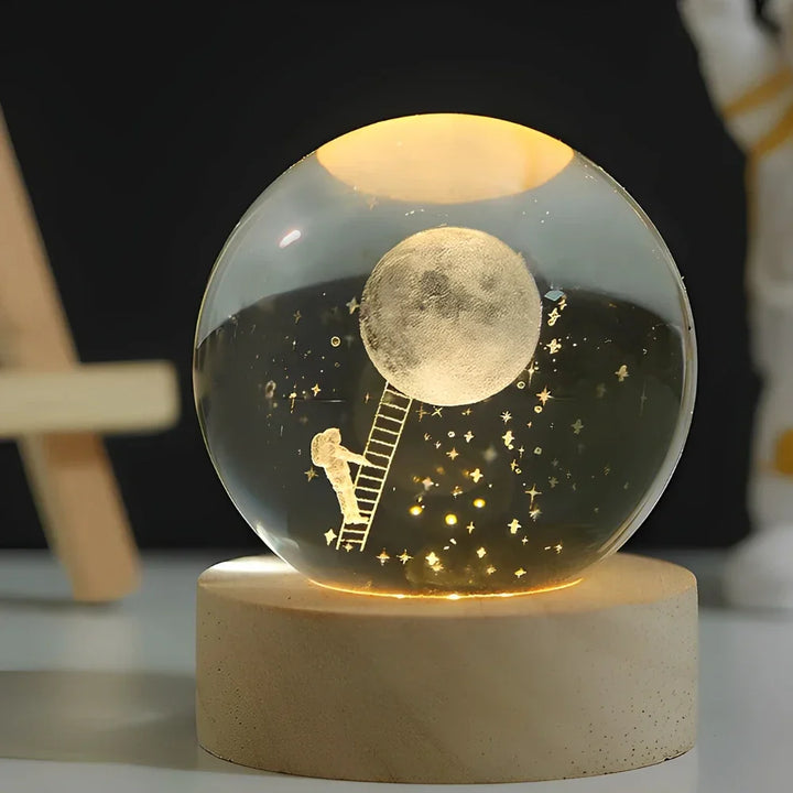 3D Crystal Ball LED Night Light Noxord