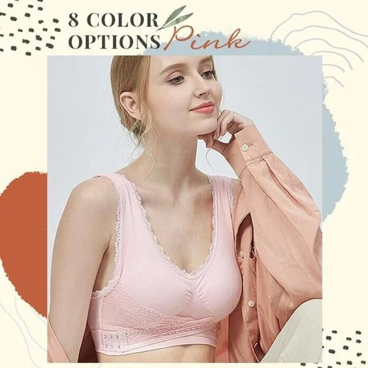 Kalsten | Front Cross-Side Buckle Lace Bra