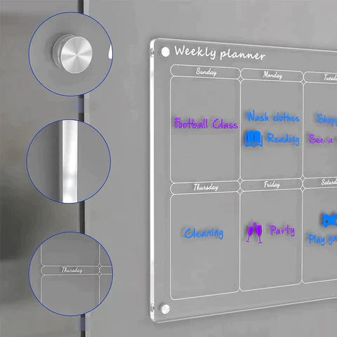 Calendly™ - Acrylic Magnetic Calendar Board Kalsten