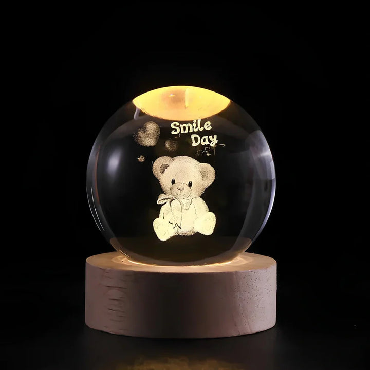 3D Crystal Ball LED Night Light Noxord