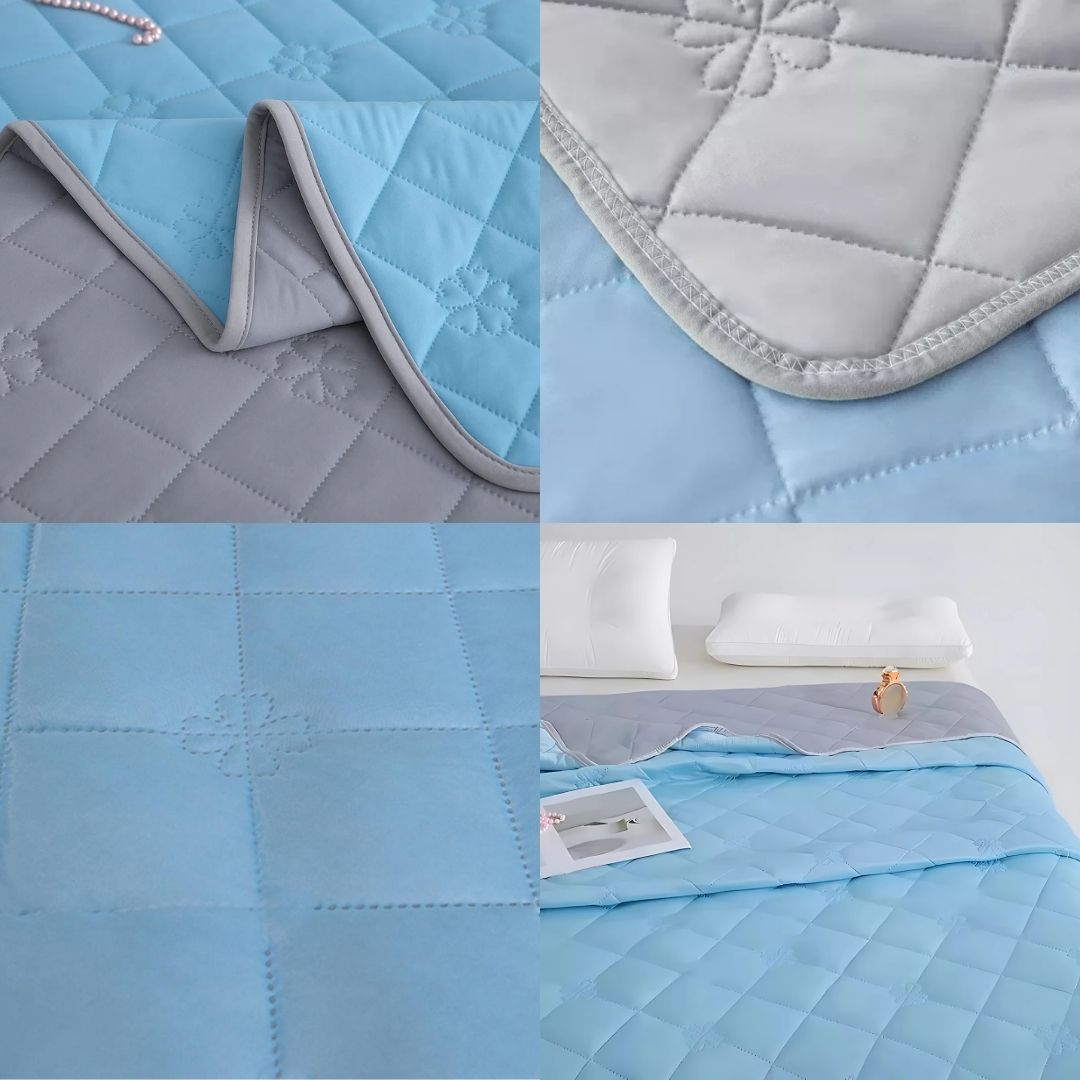 SilkCool | Cooling Blanket – Instant Cooling Comfort – Silky Hypoallergenic Fibre – Prevents Overheating – Relief for Night Sweats Sensitive Skin Noxord