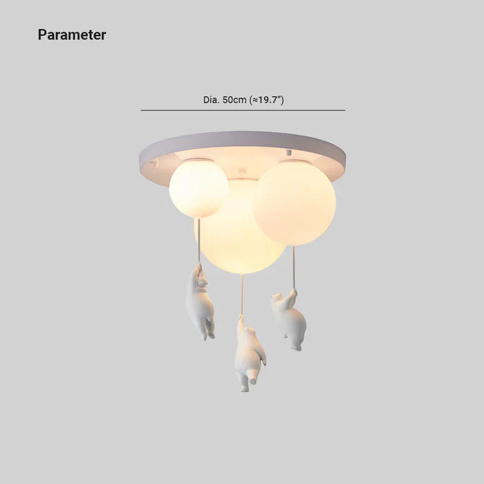 Children's Ceiling Lamp with Bear and Balloon - CloudBear | Kalsten