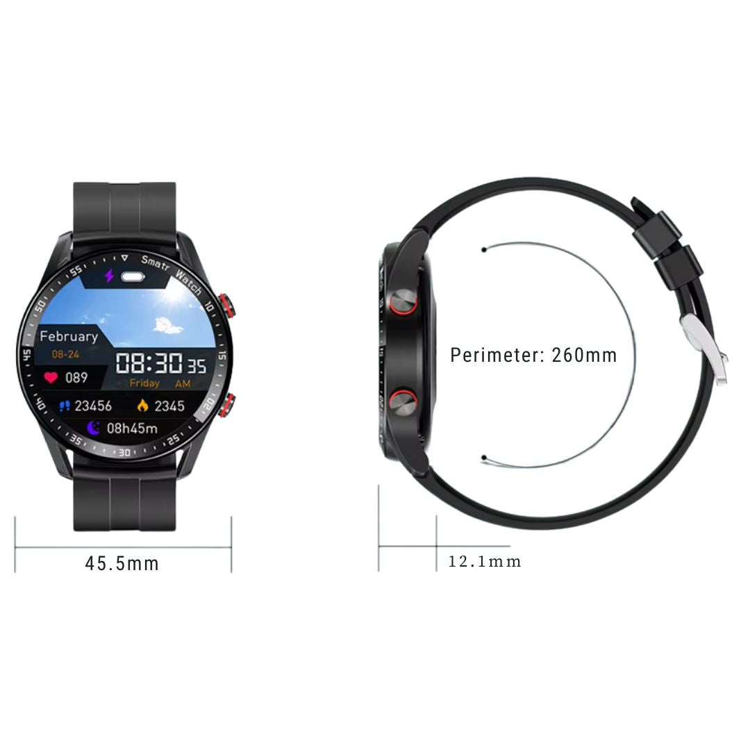 FitTrack | Non-Invasive Fitness Smart Watch - Tracks Physical Activity - Heart Rate - Sleep - Workout - GPS Notifications - Water Resistant Kalsten