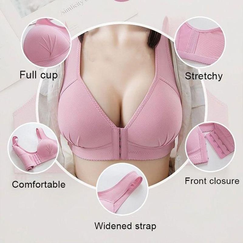 Kalsten | Plus Size Front Closure Elastic Push Up Comfort Bra