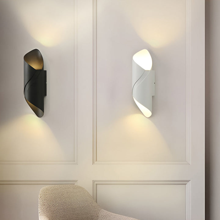 Modern Black Aluminum Outdoor Wall Lamp Kalsten